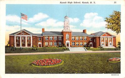 Nyack High School New York Postcard