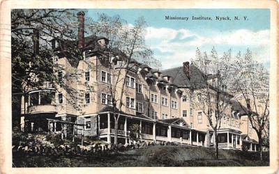 Missionary Institute Nyack, New York Postcard