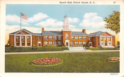 Nyack High School New York Postcard