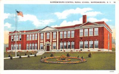 Narrowsburg Central Rural School New York Postcard