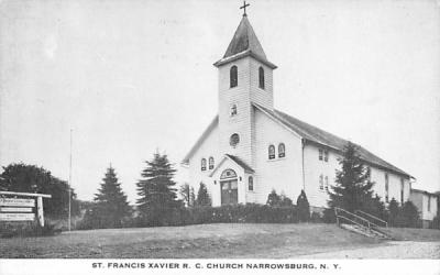 St Francis Xavier RC Church Narrowsburg, New York Postcard