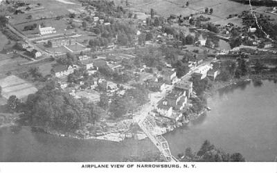 Airplane View Narrowsburg, New York Postcard