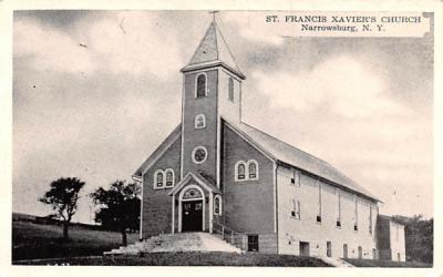St Francis Xavier's Church Narrowsburg, New York Postcard