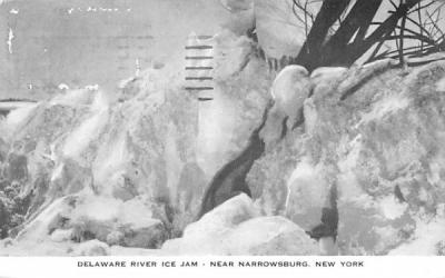 Delaware River Ice Jam Narrowsburg, New York Postcard