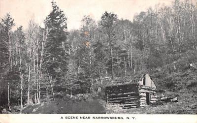 Log Cabin Narrowsburg, New York Postcard