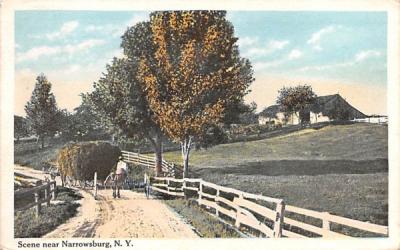 Hay Scene Narrowsburg, New York Postcard