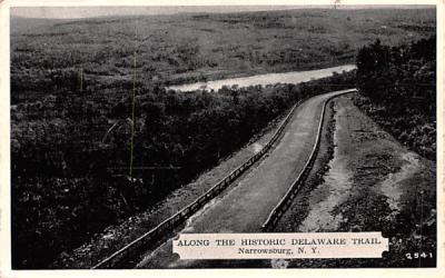 Along the Historic Delaware Trail Narrowsburg, New York Postcard
