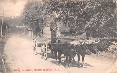 Going to the Market North Branch, New York Postcard
