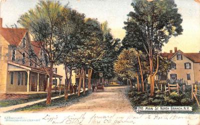 Main Street North Branch, New York Postcard