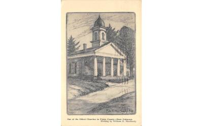 Old Church in Ulster County New Paltz, New York Postcard