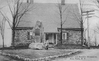 Memorial House and Boulder Monument New Paltz, New York Postcard