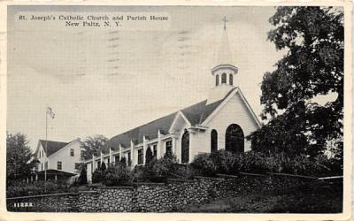 St Josephs Catholic Church New Paltz, New York Postcard