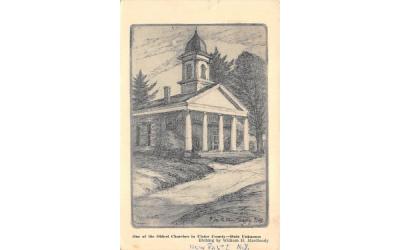 Oldest Church Ulster County New Paltz, New York Postcard