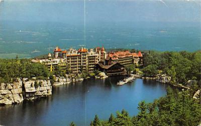 View of House and Catskills Mohonk Lake New Paltz, New York Postcard