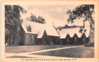 St Andrews Church New Berlin, New York Postcard