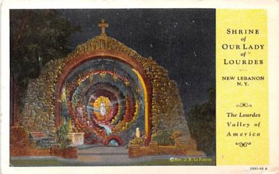 Shrine of Our Lady of Lourdes New Lebanon, New York Postcard