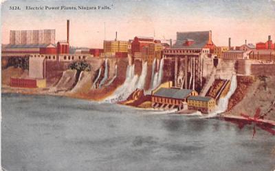 Electric Power Plants Niagara Falls, New York Postcard