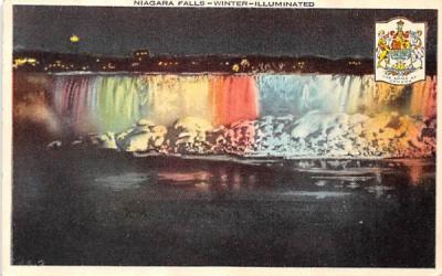 Winter Scene Niagara Falls, New York Postcard
