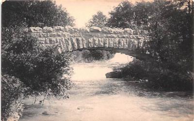 Rustic Bridge to First Sister Island Niagara Falls, New York Postcard