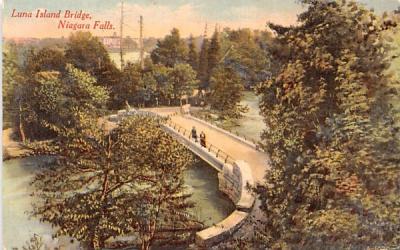 Luna Island Bridge Niagara Falls, New York Postcard