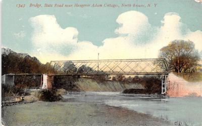 Bridge North Evans, New York Postcard