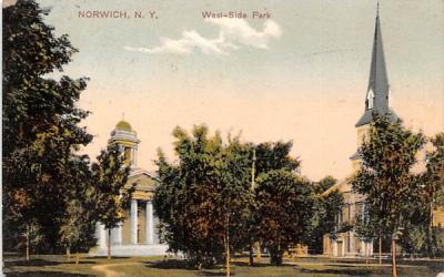 West Side Park Norwich, New York Postcard