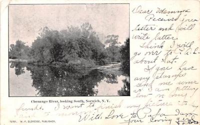 Chenango River Norwich, New York Postcard