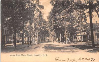 East Main Street Norwich, New York Postcard