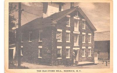 Old Stone Mill Norwich, New York Postcard