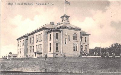 High School Building Norwood, New York Postcard
