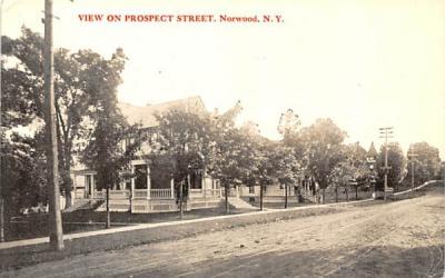 Prospect Street Norwood, New York Postcard