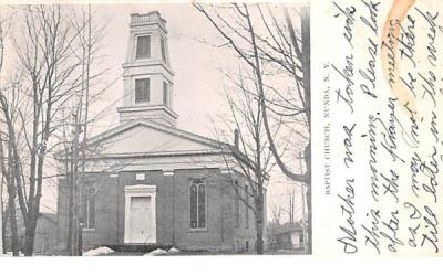 Baptist Church Nunda, New York Postcard