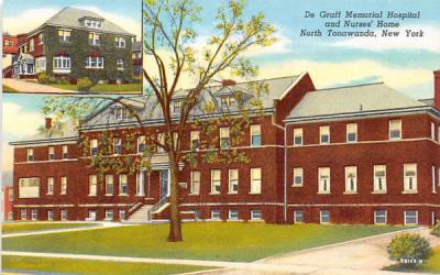 De Graff Memorial Hospital & Nurses' Home North Tonawanda, New York Postcard