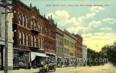 Main Street - Oneonta, New York NY Postcard