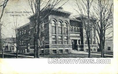 Center Street School - Oneonta, New York NY Postcard