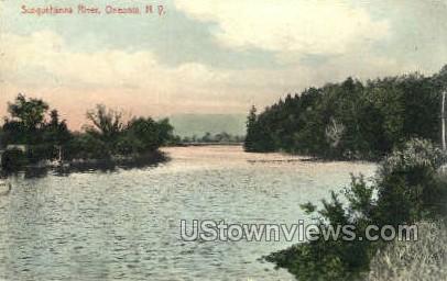 Susquehanna River - Oneonta, New York NY Postcard
