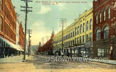 Main Street - Oneonta, New York NY Postcard
