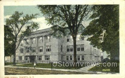 High School, Oneonta - New York NY Postcard