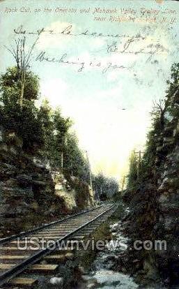 Rock Cut, Mohawk Valley Trolly Line - Oneonta, New York NY Postcard