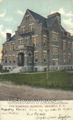 Fox Memorial Hospital - Oneonta, New York NY Postcard