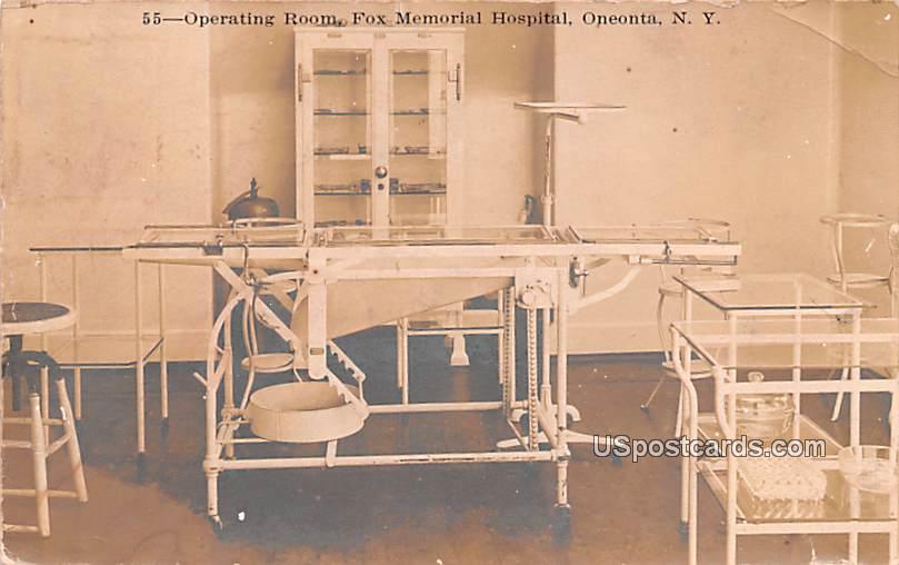Operating Room - Oneonta, New York NY Postcard