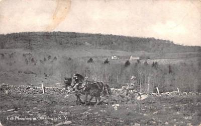 Fall Ploughing Obernburg, New York Postcard