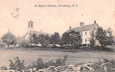 St Mary's Church Obernburg, New York Postcard