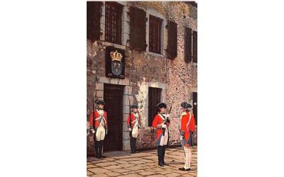 Members of the Guard at French Castle Old Fort Niagara, New York Postcard
