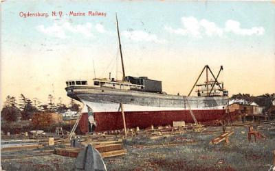 Marine Railway Ogdensburg, New York Postcard
