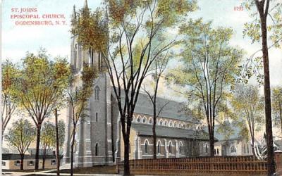 St John's Episcopal Church Ogdensburg, New York Postcard