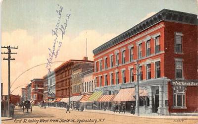Ford Street Ogdensburg, New York Postcard