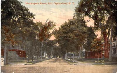Washington Street Ogdensburg, New York Postcard