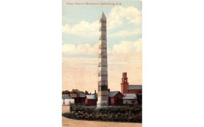 Father Piquet's Monument Ogdensburg, New York Postcard