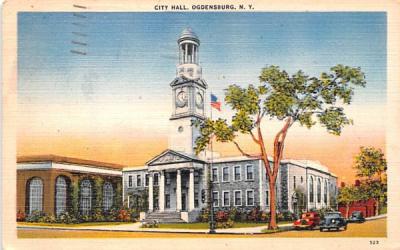 City Hall Ogdensburg, New York Postcard